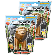 BANDAI 泡澡球入浴球, BIG UUGOKU BIGRA ANIMALS, 橙色香味, 115g, 2個