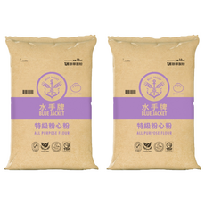 聯華製粉 BLUE JACKET 水手牌 水手特級粉心粉中筋麵粉, 10公斤裝, 適用於包子、饅頭、麵條、水餃皮、蔥油餅及中式點心, 10kg, 2袋