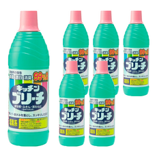 Mitsuei 美淨易 廚房家用漂白水, 除菌漂白除臭三效合一, 適用於毛巾、抹布、食器、垃圾桶、奶瓶、砧板、冰箱、櫥櫃等, 600ml, 6瓶