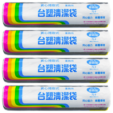 台塑 實心捲取式清潔袋，業務型特大70L，點斷式設計，方便拿取，實心捲取式，台灣製造, 70L, 4捲