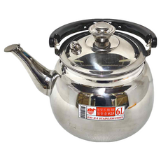 賓士 304不銹鋼笛音壺, 6L, 18-8特厚質不鏽鋼材料, 單一顏色, 1個