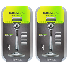 Gillettelabs 極光系列刮鬍刀組, 全球首創極光淨澈條刮除表層皮，奈米級5層漸進式刀片一刮即淨，360°零死角旋轉刀頭, 刀架 + 刀頭 5個 + 刀座 + 旅行盒, 2組