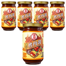 金蘭 蜜汁烤肉醬, 減鹽新配方, 添加柳橙果汁, 240g, 5罐