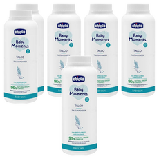 Chicco 寶貝 嬰兒植萃細緻爽身粉 150g, 適用年齡0m+, 通過皮膚科醫師臨床測試, 6罐