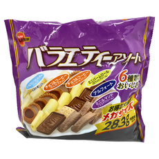 BOURBON 北日本 6種類綜合餅乾 278.4g, 牛奶軟餅乾 6包 + 阿爾夫特 6包 + 白奶油風味 6包 + 可可奶油風味 8包 + 巧克力風味 6包 + 咖啡風味 6包, 1袋