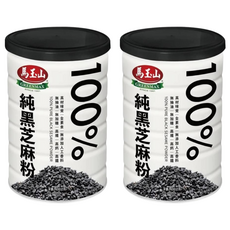 馬玉山 100%純黑芝麻粉, 採用充氮保鮮技術 無添加蔗糖 富含纖維、鈣質和鐵質 台灣精心製造, 400g, 2罐