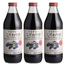 ALPS WINE 阿爾卑斯 紅葡萄果汁, 100%紅葡萄汁, 日本原裝進口, 1L, 3瓶