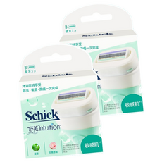 Schick 舒適牌 舒芙仕女除毛刀片 敏感肌 蘆薈&玫瑰香氛, 3入, 2盒