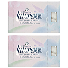 lalune 蘭韻 100%純棉化妝棉，柔軟親膚，舒適透氣，100片裝, 100片, 2盒
