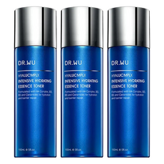 DR.WU 達爾膚 玻尿酸保濕精華化妝水 經典款，150ml，第六代智慧型玻尿酸水循環科技，密集保濕修護，長效保護屏障, 3瓶