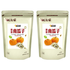 元氣家 茶香帶殼南瓜子, 低溫烘培, 無調味, 粒粒飽滿, 精選特大南瓜子, 200g, 2包