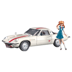 Hasegawa 長谷川 1/24 新世紀福音戰士新劇場版：破 EVA NERF官方用車 附明日香公仔 組裝模型, 1組