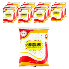 台糖 精製細砂糖, 甜度適中, 品質優良, 1kg, 20包