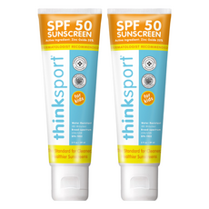 thinkbaby thinksport 新寶貝 純物理防曬霜 兒童款, SPF50 廣譜 UVA 和 UVB 防護, 89ml, 2條