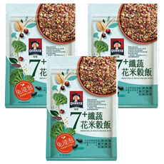 QUAKER 桂格 免浸泡7+纖蔬花米穀飯, 650g, 3包