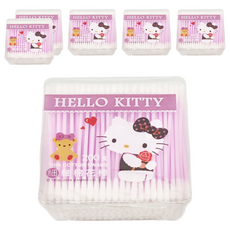 Hello Kitty 凱蒂貓 細軸棉花棒 200支, 6個