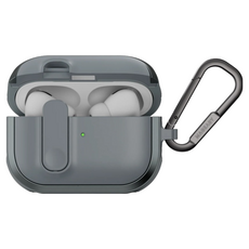 MAGEASY Odyssey 抗衝擊磁扣耳機殼 AirPods 4 金屬灰藍 附金屬扣環, 1個