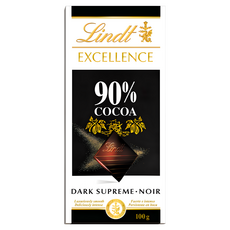Lindt 瑞士蓮 極醇系列 90%巧克力片, 可可濃度90%高品質巧克力 薄片造型, 100g, 1片
