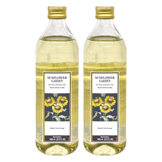 SUNFLOWER GARDEN 向日葵莊園 特級葵花油 1000ml, 富含維他命E, 耐高溫且低油煙, 1L, 2瓶
