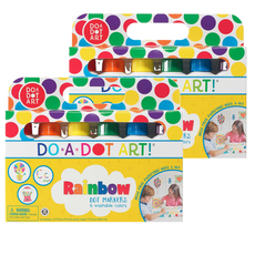 DO-A-DOT ART 點點畫筆 6入彩虹色組, 歐美安全認證，家長安心, 彩虹色, 2盒