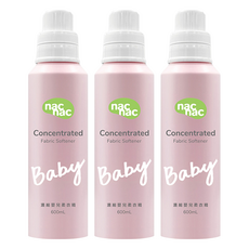 nac nac 濃縮嬰兒柔衣精, 600ml, 3瓶