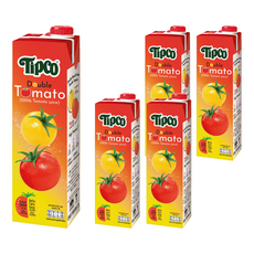 Tipco 100%雙番茄汁 5瓶 1公升裝，天然無添加，雙色番茄健康美味, 1L
