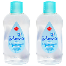 Johnson's 嬌生嬰兒潤膚油 清爽配方 300ml 24小時長效保濕, 2瓶