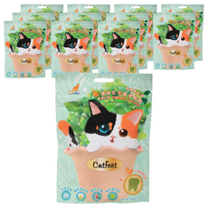 Catfeet 呼嚕最愛 薄荷化毛潔牙餡餅, 維持口腔健康, 添加維他命、礦物質、牛磺酸，營養滿分, 嫩雞口味, 嫩雞, 60g, 12包