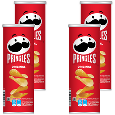 PRINGLES 品客 洋芋片 原味, 全面升級 口感香酥脆 厚實馬鈴薯片, 102g, 4罐