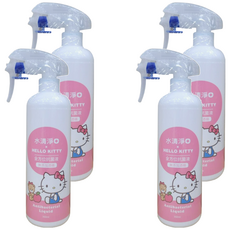 Water Clean 水清淨 全方位抗菌液 HELLO KITTY經典聯名款 居家瓶 350ml, 4瓶