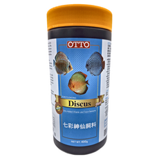 OTTO 建興水族 七彩神仙飼料, 400g, 額外添加維生素和微量元素, 1L, 1瓶