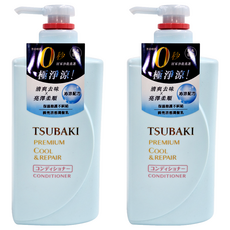 TSUBAKI 思波綺 瞬亮涼感潤髮乳 升級版, 清爽去味 修護髮絲, 490ml, 2瓶