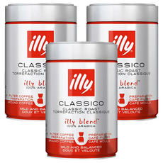 illy 意利咖啡 中培濾泡咖啡粉 100%頂級阿拉比加咖啡豆 250g, 3罐