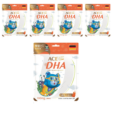 ACE SUPER KIDS DHA 機能Q, 橘子口味, 無腥味, 補充孩童營養, 14顆, 2.8g, 5包