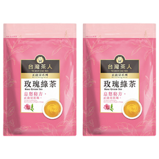 台灣茶人 正能量系列 玫瑰綠茶 Set 25, 綠茶與玫瑰的馥郁香氣，自家生產烘製茶葉而成, 2g, 25包, 2袋
