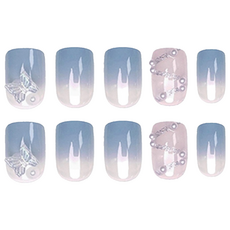 Paula's Nail 寶拉美甲 美甲貼片, CP89-063, 蝴蝶裝飾, 2組, 星月蝴蝶貓眼美甲