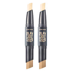 ETUDE 筆筆皆飾101雙頭輪廓修容棒 6g, 03 自然膚色, 2支