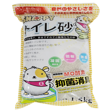 SNAPPY 小動物砂, 1.5kg, 凝固, 抗菌消臭, 低敏, 無塵, 1袋