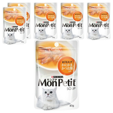 MonPetit 貓倍麗 鮪魚蟹肉鰹魚極品上湯 40g, 鮪魚+蟹肉+鰹魚, 6包