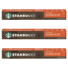 STARBUCKS 星巴克 早餐綜合咖啡膠囊 Nespresso 咖啡機專用, 5.6g, 10顆, 3盒