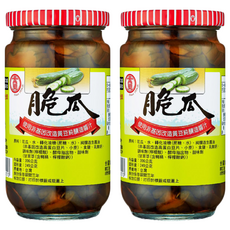 金蘭脆瓜, 嚴選新鮮花瓜, 無添加防腐劑、色素、味精, 396g, 2罐