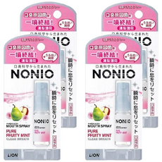 LION 獅王 NONIO 終結口氣淨涼噴劑 清梨薄荷 5ml 口腔噴霧, 4罐