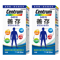 Centrum 善存 男性綜合維他命 120錠，全面綜合維生素及礦物質配方, 120顆, 2罐
