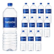 Tamsaa 天然水 2L, 天然純淨原味, 12瓶