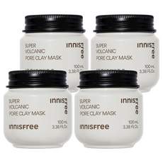 INNISFREE 超級火山泥毛孔潔淨面膜，濟州火山泥成分，調理肌膚皮脂、清潔毛孔，去除老廢角質, 4罐