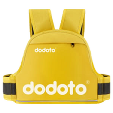 dodoto 兒童寶寶機車安全背帶, 適用年齡1~10歲, 四點受力, 舒適安全, 夜晚反光警示條, 黃色
