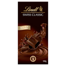 Lindt 瑞士蓮 Swiss Classic 經典黑巧克力 100g, 1片