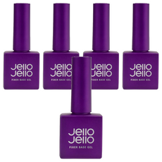 Jello Jello 定型底層凝膠，強化固定力，平均維持四周以上，維持美甲的樣貌, 透明, 10ml, 5瓶