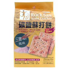 正哲生技 礦鹽蘇打餅, 三寶海苔風味, 添加啤酒酵母, 大豆卵磷脂, 胚芽, 365g, 1包