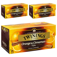 TWININGS 唐寧茶 香橙肉桂茶 25入 茶包, 2g, 25包, 3盒